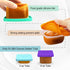 Morlike Baby Food Lids - 4 Pack Silicone Container Lid Compatible with Gerber Food Containers, BPA Free