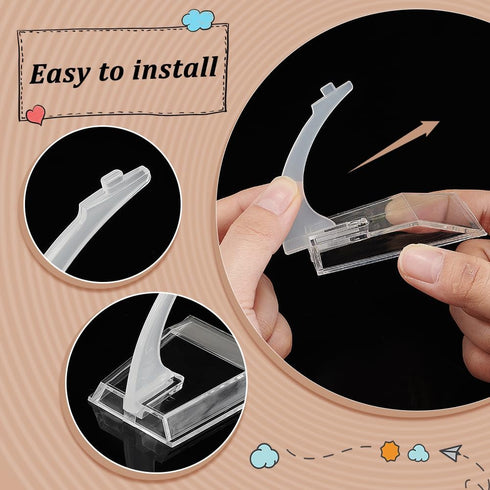 2 5.5~6.3inch 2.0x2.5x2.6inches FINGERINSPIRE PCS Model Plane Display Stand for Displaying for Airplane Models, Clear