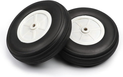 Fielect 4.5 inch Super Light Sponge Tire and Wheel Sets, 2 Pcs for RC Model Airplane and Car, PU Sponge Tire