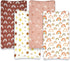 Jola's House 4 Pack Boho Nursery Sheets - Sunshine and Rainbow Design, Neutral Unisex Fitted Baby Changing Pad Cover