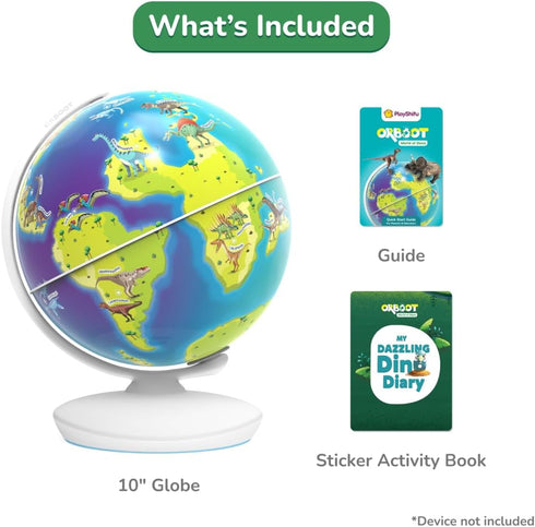 PlayShifu Interactive Dinosaur Toys - Orboot Dinos Globe + App with 50 Dinosaurs and 500+ Facts for Kids 5-7