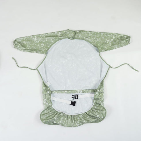 CoolaPeach 2-Pack 1 3 Long Sleeve Baby Bib,Coverall Baby Bibs for Eating,Waterproof,Attaches to Highchair&Table,Ages