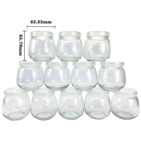 Baby Food Storage Containers,12 Baby Food Containers with Lids,4 oz Glass Baby Food Jars,Small Snack Containers for Toddlers,Thickened Baby Food Storage Containers for Infant & Baby Food (4 oz)