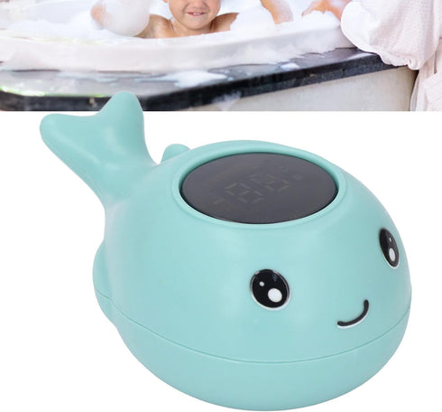 Generic LED Display Bath Thermometer Floating Toy, Blue Whale Baby Tub Toy with Cartoon Design, Skin Softening