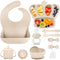 Silicone Baby Feeding Set, 10 Pcs Baby Led Weaning Supplies, Toddler Utensil Sets, Baby Essentials for Newborn Gift