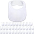 Geyoga 36 Pcs Sublimation Blanks Baby Bibs Bulk Sublimation Feeder Washable Baby Bib