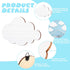 4 Ferraycle Pcs Cloud Wall Decals White Clouds Removable Wood Hanging Decor for Nursery Living Room Bedroom Decor Party
