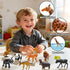 BOLZRA Playset 21Pcs Safari Animals Figures Toys, Realistic Wild Zoo Animal Figurines, Plastic African Jungle Animals