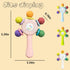 Joinshow 2PCS 0-36 Baby Sensory Teething Toys-Rattle Stick,Food Grade BPA Free Chew Toy,Grip Strengthening Handle