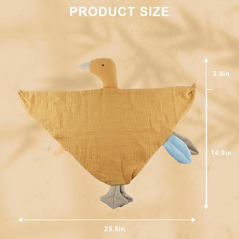 Security Blanket Loveys for Babies Boy Girl, Muslin Baby Lovey Security Blanket, Soft Organic Cotton Goose Lovey