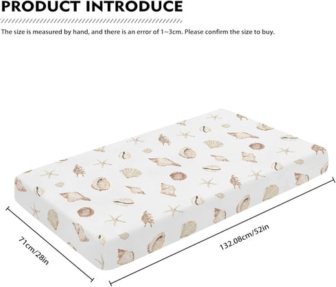 Winpema 28"x52" Underwater World Fitted Crib Sheet Sea Life Baby Crib Sheet Fit Standard Crib and Toddler Mattress,Crib