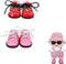 MM MEGIJAAKI 2 Pairs Mini Shoes 1/8 BJD Doll Shoes PU Leather Cute Elf