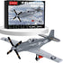 P-51 Mustang Fighter Bomber Building Blocks Set, Military WW2 Airplane Toy, Collectible WW2 Army Model for Children