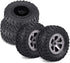 RC Crawler Tires 4Pcs Off-Road Rubber Tyres for 1:16 Remote Control Military Car Accessory Part