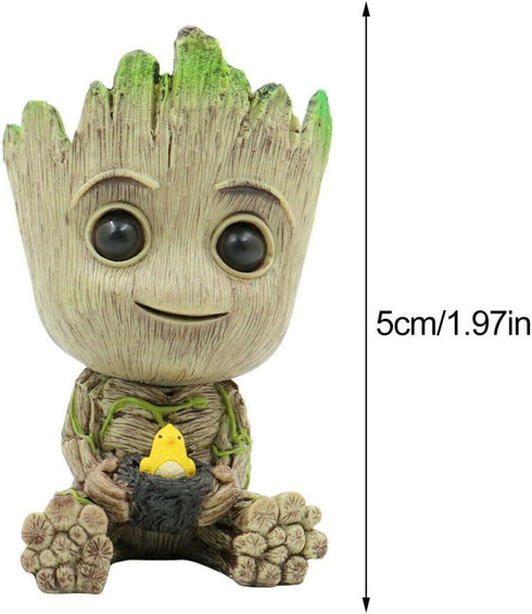 Mini Groot Figurine, Miniature Model Home Accessories, Decompression Artefact for Kids