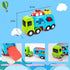 1 2 3 4 5 2 Car Toys for Years Old Toddlers, Large Transport Truck and Small Cartoon Magnetic Racing Cars, Transport