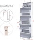 Univivi Over the Door Organizer, 5 Shelf Hanging Storage with 4 Large Compartments, 2 Small PVC Pockets