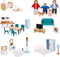 OOOK Wooden Dollhouse Furniture Set for Kids, 26 Pcs Dollhouse Accessories with