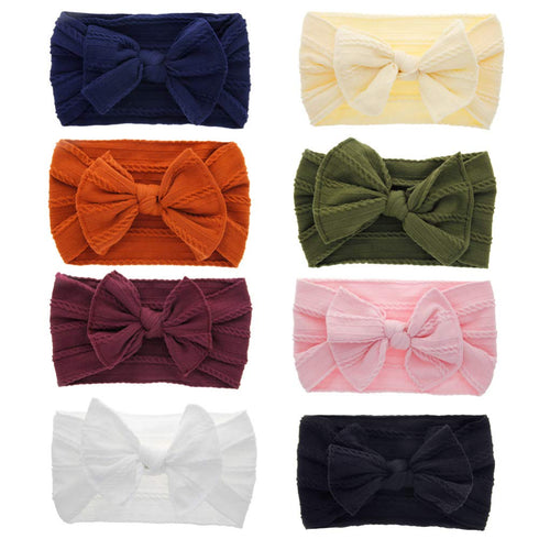 Baby Bow Headbands Turban Knotted Hairbands for Newborn, Toddler, and Children (8 Pack)