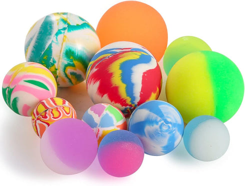 Pllieay 12PCS Bouncy Balls, Mixed Color Bouncing Balls for Kids Birthday Goodie Bag Fillers