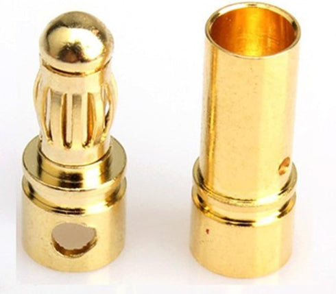 20 Pairs 3.5mm Male & Female Gold Banana Plug Bullet Connector Plug for RC Battery ESC Motor +1 Lipo Battery Strap