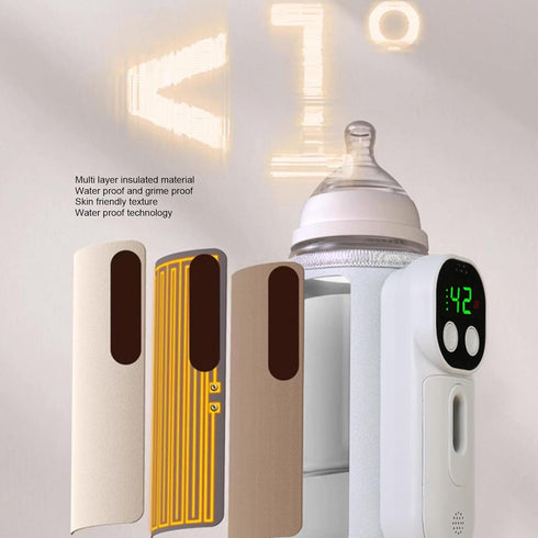 Portable Bottle Warmer,Travel Friendly, Fast Heating,Cordless & Rechargable,Bottle Warmer, Comfortable Feeding Bottle