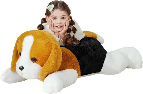 IKASA Giant Beagle Dog Stuffed Animal Plush Toy, 30" Jumbo Cute Fluffy Plushie Gifts for Kids Girls