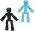 Zing StikBot Dual Pack - 2 Collectible Action Figures and Accessories for Stop Motion Animation, Ages 4+ (Ice