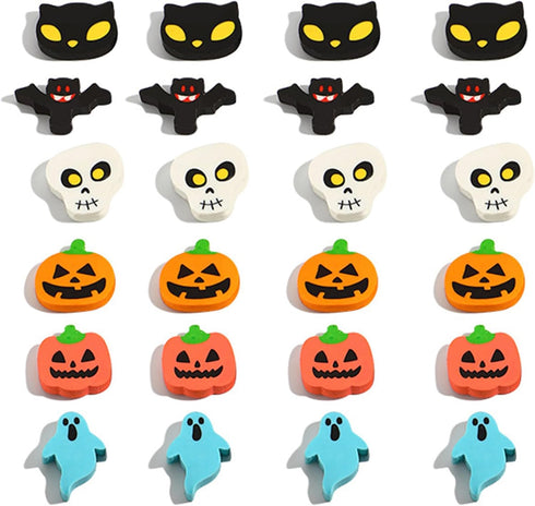 36 PCS Mini Halloween Erasers for Kids - Pencil Erasers, Play Prize School Supplies