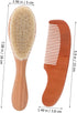 Set: Newborn Hair Care Wooden Brush & Comb for Gentle Scalp Care