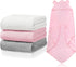 Preboun 3 Pcs Muslin Baby Hooded Towels Cotton Absorbent 6 Layers Cute