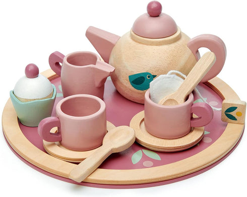 Tender Leaf Toys - Birdie Tea Set, Realistic Teapot, Cups for Pretend Afternoon Tea Party, Age 3+