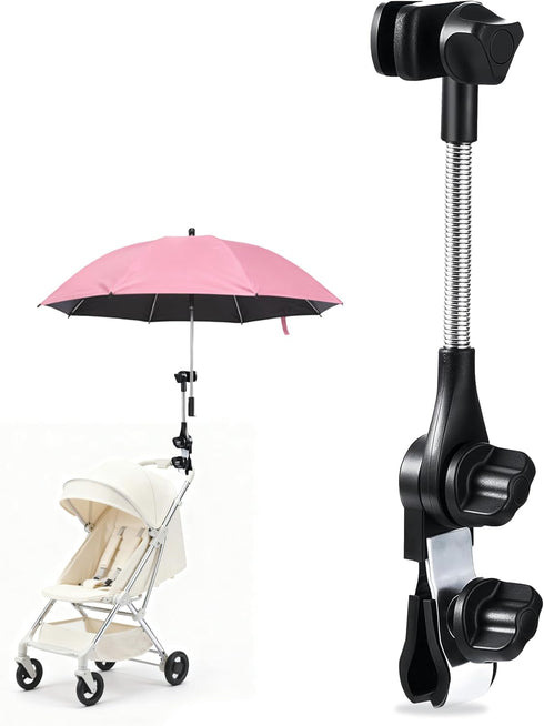Generic 360 Universal Umbrella Holder for Chair, Adjustable Umbrella Clamp Mount for Stroller, Beach Chair, Wheelchair
