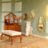 1:12 iLAND Dollhouse Furniture and Accessories on Scale, Miniature Coat Rack & Full Mirror (Golden Color)