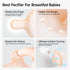 0-6 2pcs Garkoko Baby Pacifiers Months Breast Like Shape Pacifiers BPA-Free One-Piece Silicone Newborn Pacifier
