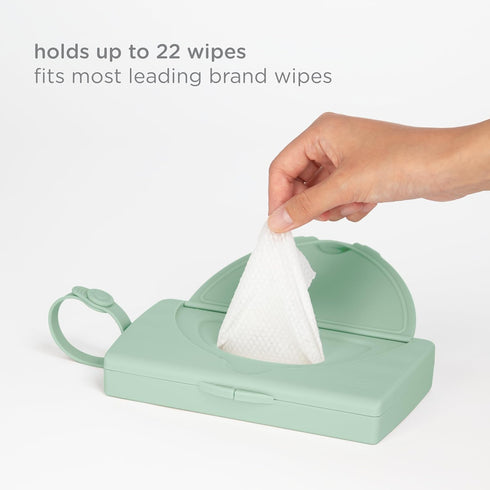 Ubbi On-The-Go Baby Wipes Dispenser, Portable Wipes Container for Travel, Diaper Bag Accessory Must Have for Newborns