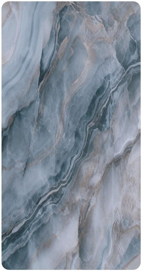 Bseiialft Marbled Gray Blue Crib Sheets for Boys Girls Soft and Breathable Cotton