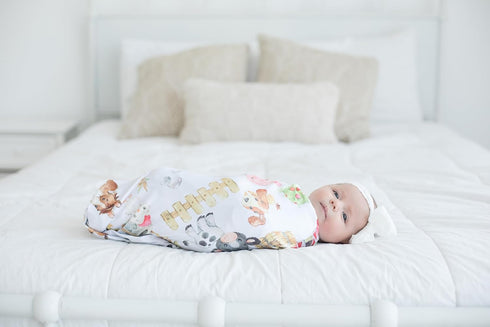 Cozy, Buttery Soft Stretchy Baby Swaddle Blanket for Newborns & Infants Breathable, Lightweight Wrap Gender Neutral