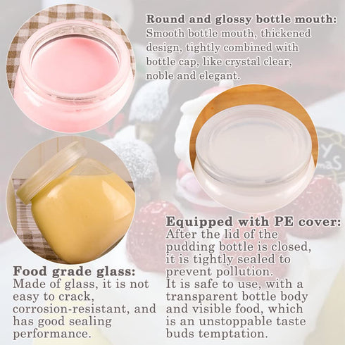Baby Food Storage Containers, 12 Thickened 4 oz Glass Baby Food Jars with Lids, Small Snack Containers