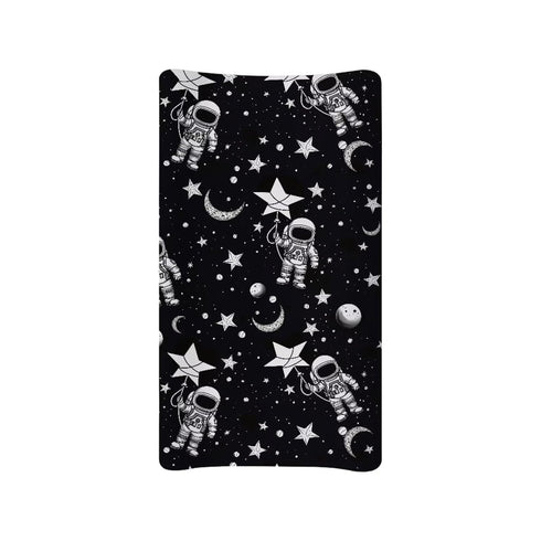 Astronaut Soft Diaper Changing Cover for Boys Girls, Breathable Changing Table Cover Fit 32"x16" Contoured Pad