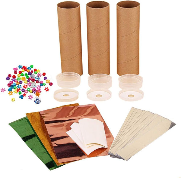 Kbraveo 3 Sets DIY Kaleidoscope Making Kit for Gifts, Party Favors, Educational Science Developmental Toy