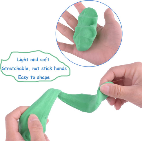 Exptolii 24 3+ Air Dry Clay Colors, Modeling Clay for Kids, DIY Molding Magic Clay, Toy Gifts for Age Years Old Boys