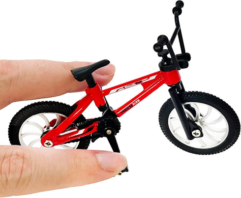 Mini Finger Bike Toy – Alloy Mountain Bicycle Model with Movable Parts, Gift for Kids & Collectors, Red
