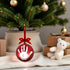 Pearhead Red Handprint Ball Ornament, DIY Baby Hand or Footprint Holiday Keepsake