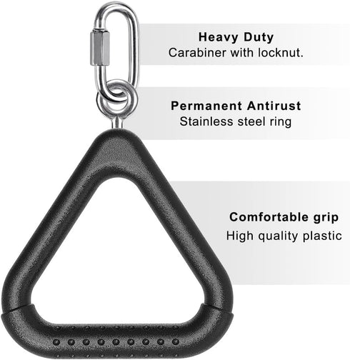Dolibest Monkey Bars Trapeze Bar, Kids Playground Trapeze Bar Rings for Backyard Monkey Bars Ninja Course