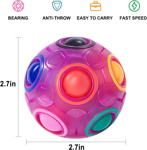 Vdealen Magic Rainbow Puzzle Ball, Fidget Toy for Boys & Girls, Brain Teaser for Birthday Party, Easter, Christmas