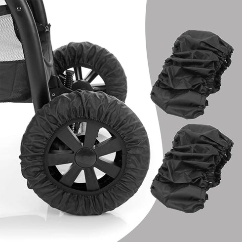 2 Baby Stroller Wheel Cover - Noise Reducing & Anti-Scratch Cart Wheel Tire Protectors Accessories, Pcs (L)