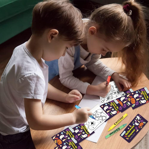 24 Pack 24 96 ArtCreativity Halloween Mini Coloring Book Kits for Kids Includes Small Coloring Books and Crayons