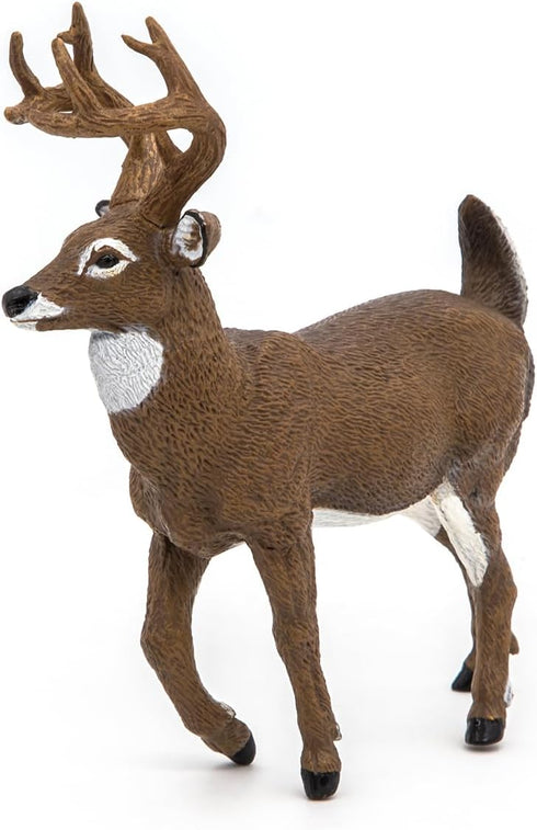 Papo White-Tailed Deer Figure - Realistic Forest Animal Toy for Kids Age 3+ - 10.4 x 4 x 10.9 cm