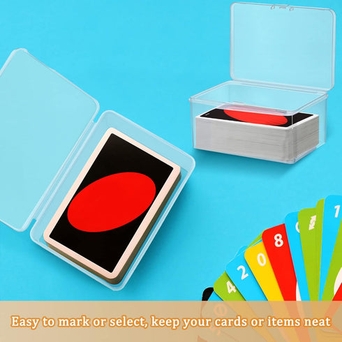 Qunclay 10 Pcs Clear Playing Card Case, Card Deck Storage Box Compatible with MTG/TCG Baseball Cards